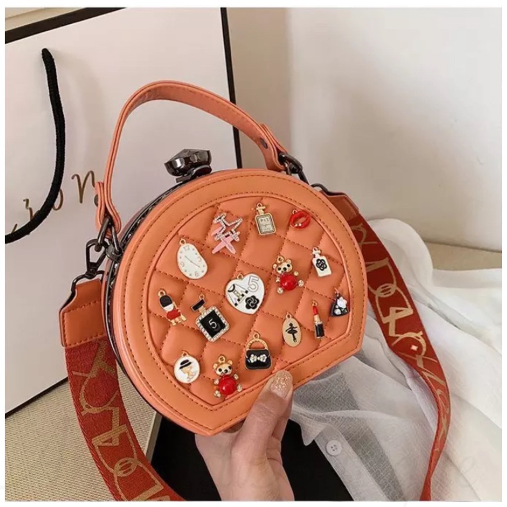 Quinn Quilted Diamond Charm Crossbody - Picture 1 of 10